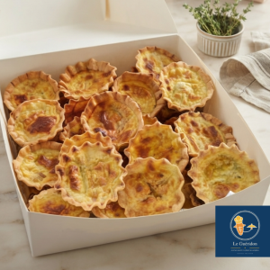 Box de mini-quiches lorraine